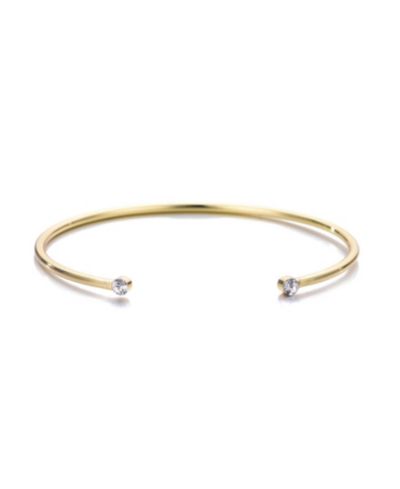Браслет ADORNIA Gold Crystal Ends Open Cuff