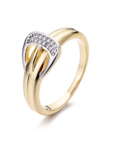 ADORNIA Gold Buckle Band Ring