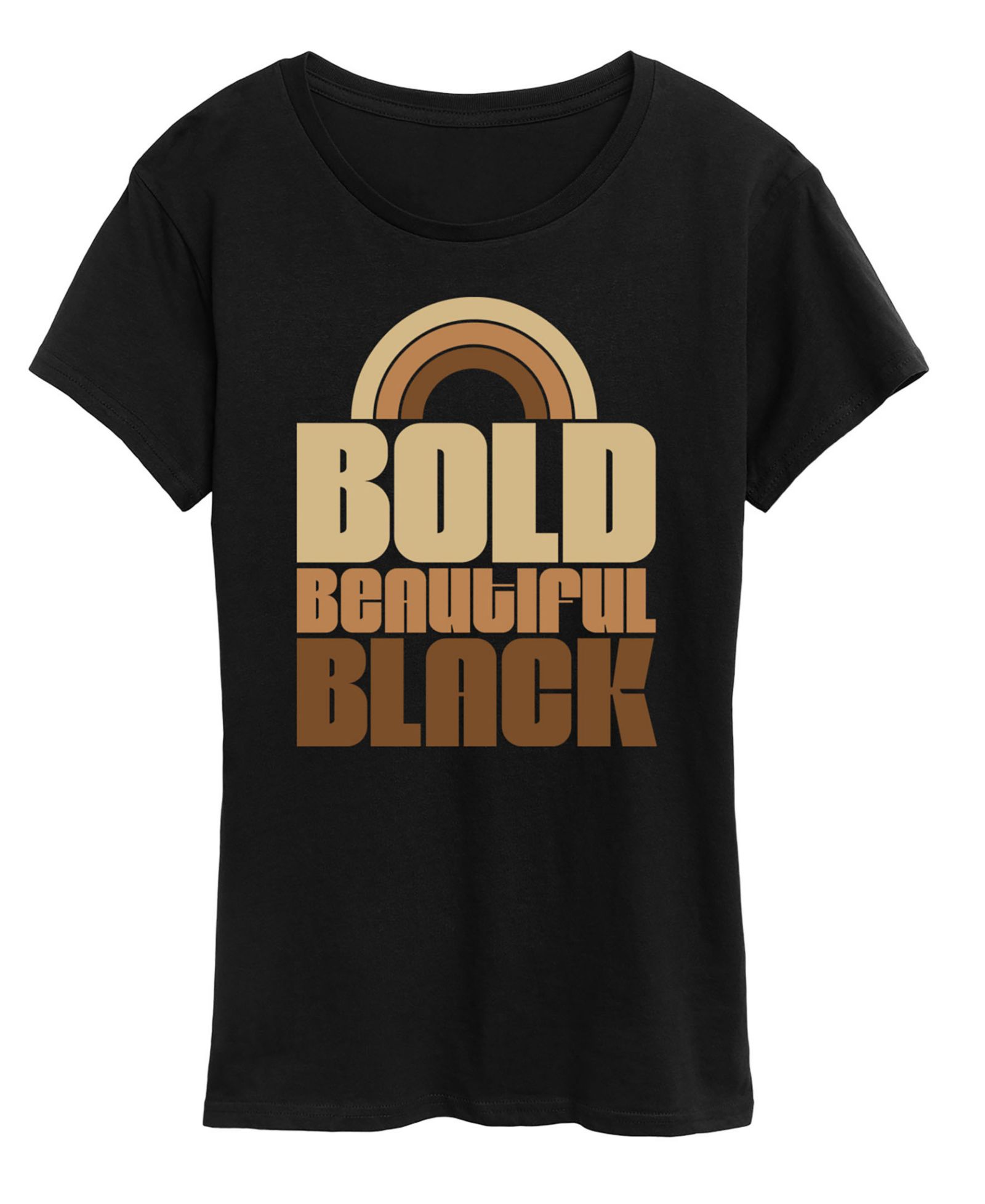 Hybrid Apparel Women's Instant Message Bold Beautiful Black Short-Sleeve Graphic T-Shirt
