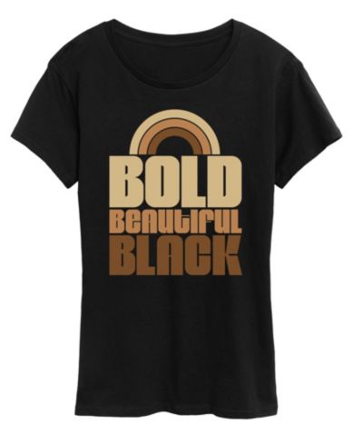 Hybrid Apparel Women's Instant Message Bold Beautiful Black Short-Sleeve Graphic T-Shirt