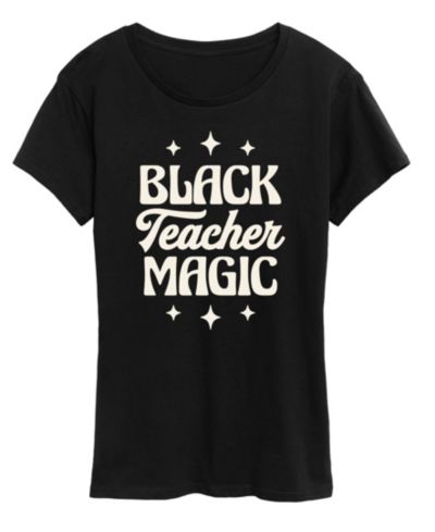 Женская футболка Hybrid Apparel Instant Message Black Teacher Magic Graphic Short-Sleeve