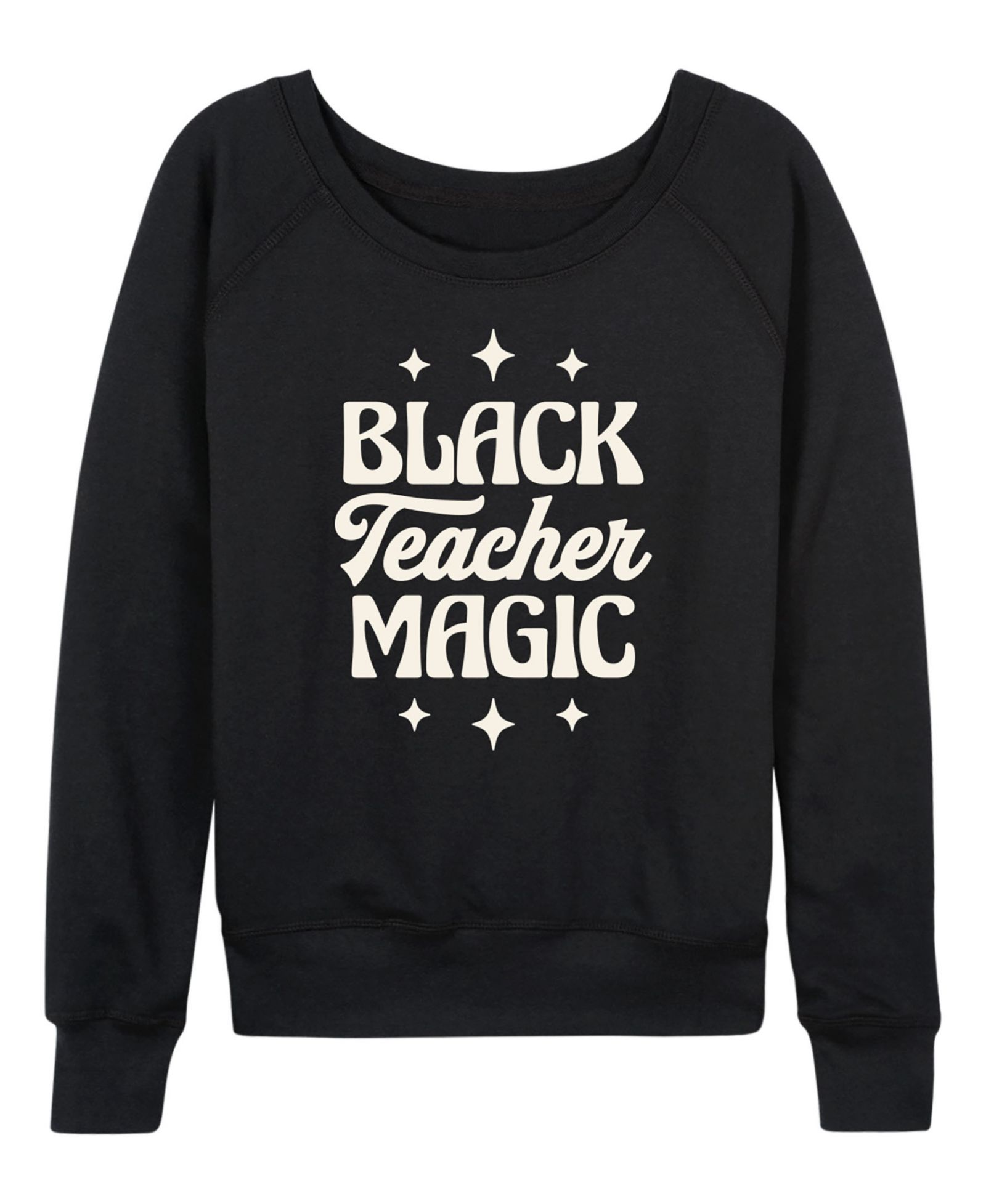 Женская футболка Hybrid Apparel Instant Message Black Teacher Magic French Terry Long-Sleeve
