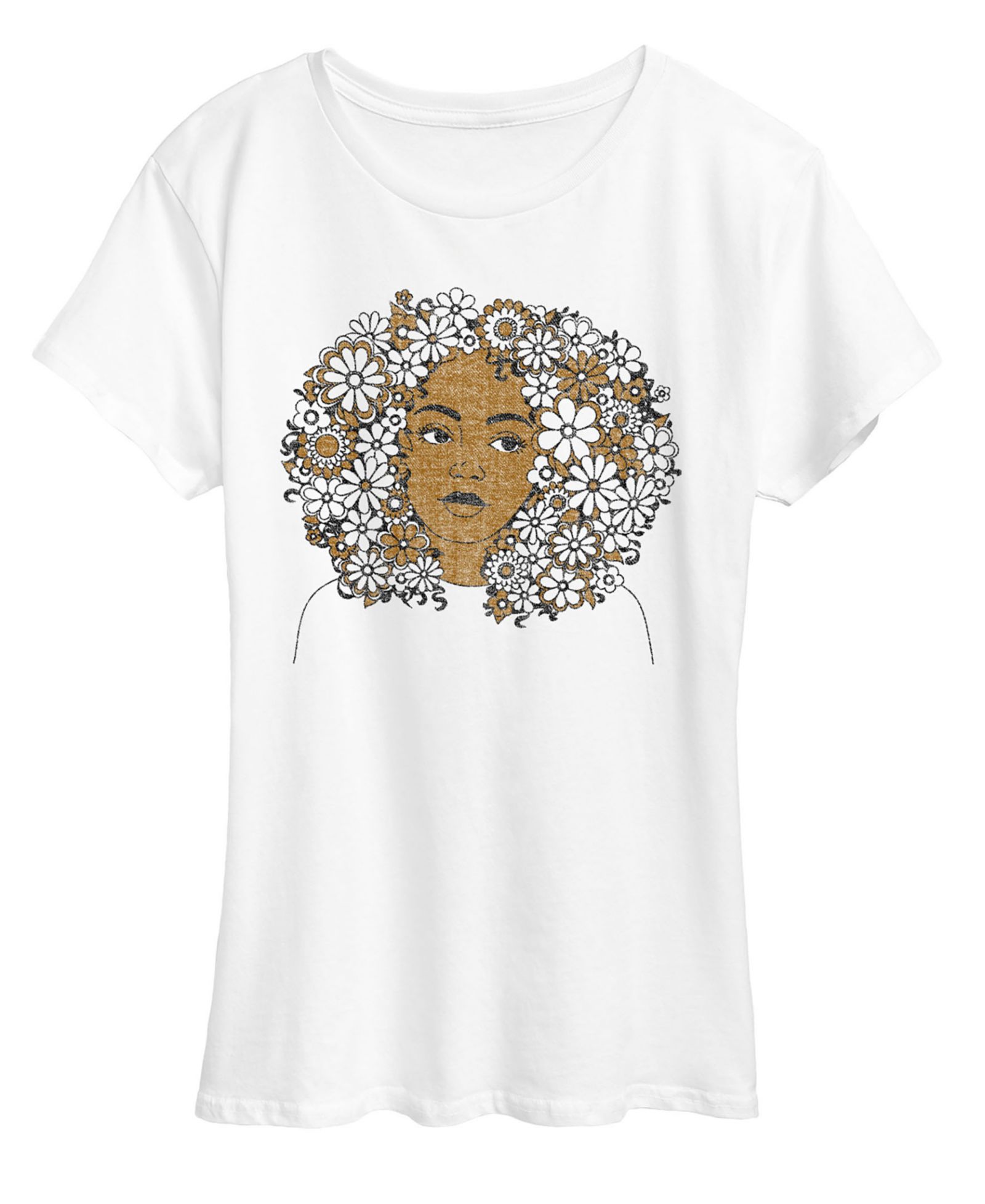 Женская футболка Hybrid Apparel Instant Message Flower Afro с коротким рукавом