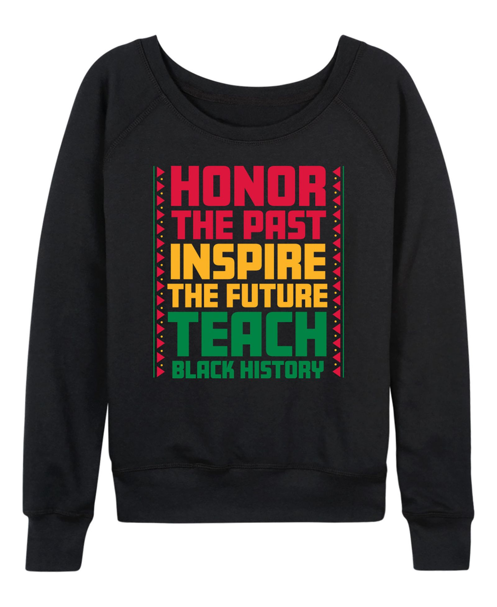 Hybrid Apparel Женская футболка из футера с длинным рукавом Black History Honor The Past
