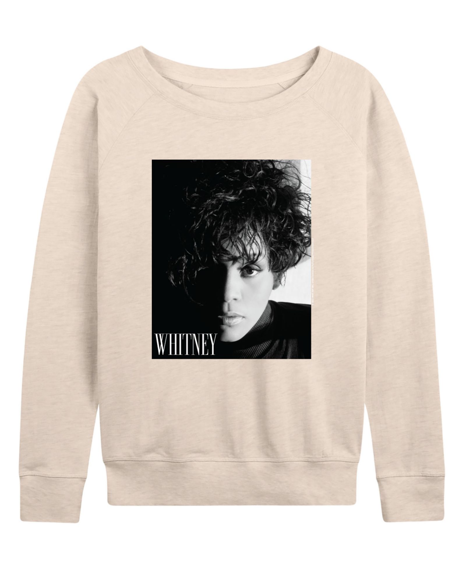 Женская футболка Hybrid Apparel Whitney Houston Pose из французского терри с длинным рукавом
