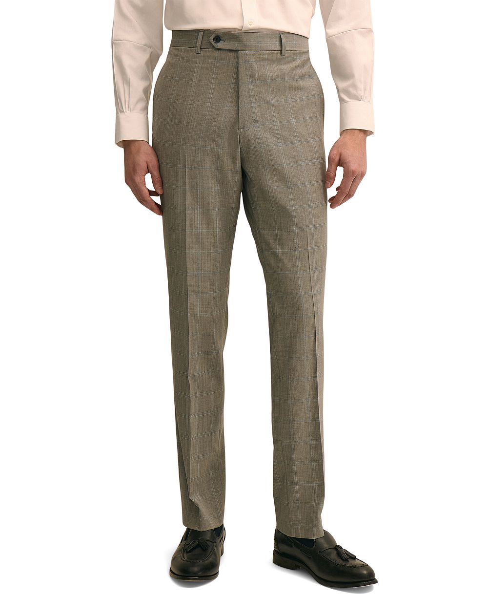 Brooks Brothers Men's Wool-Blend Stretch Regular-Fit Suit Separates Pant
