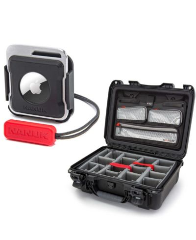 Жесткий кейс Nanuk 925 Waterproof с крышкой, органайзером и мягким разделителем, комплект с держателем AirTag
