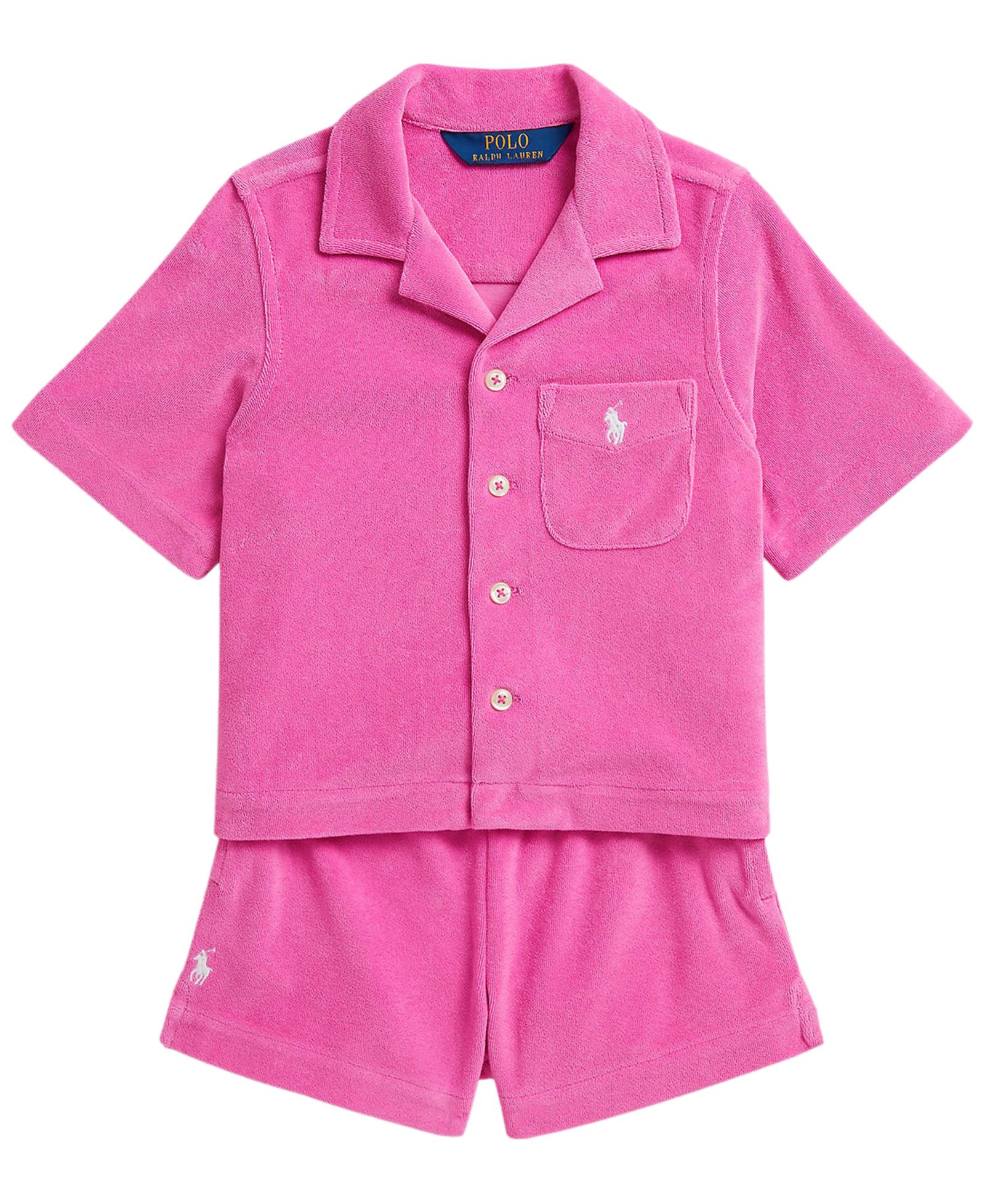 Комплект Polo Ralph Lauren Girls' 2T-6X Terry Shirt & Short, 2-Piece Set