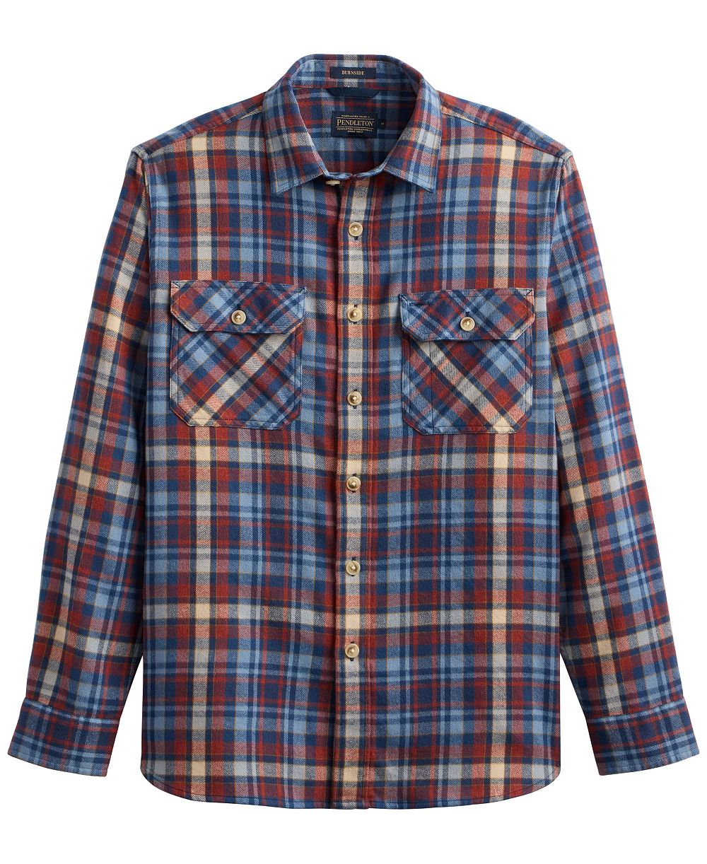 Pendleton мужская фланелевая рубашка с длинным рукавом Burnside