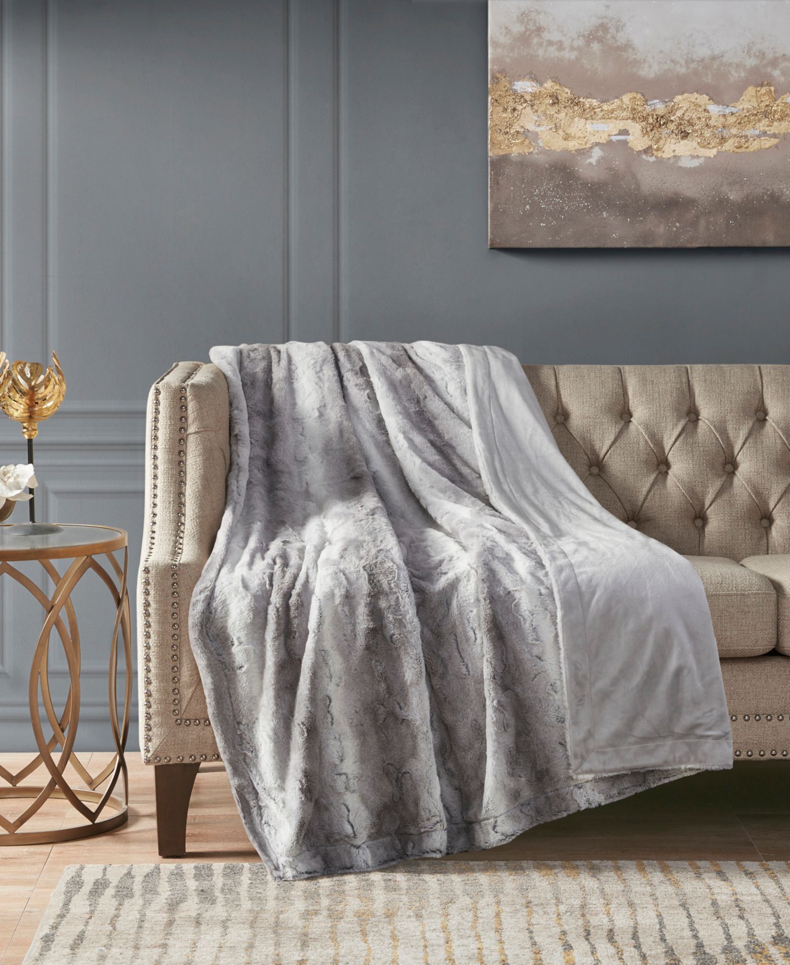 Плед Madison Park Zuri Faux-Fur 50" x 60"