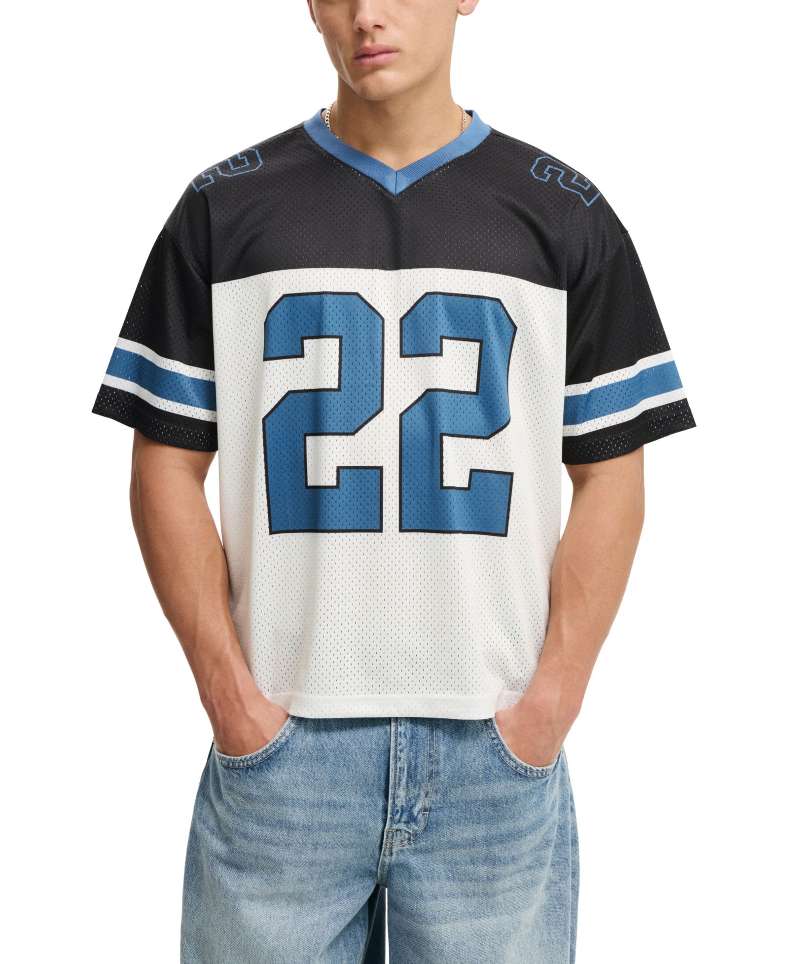 COTTON ON Men's Short-Sleeve Football Jersey T-Shirt