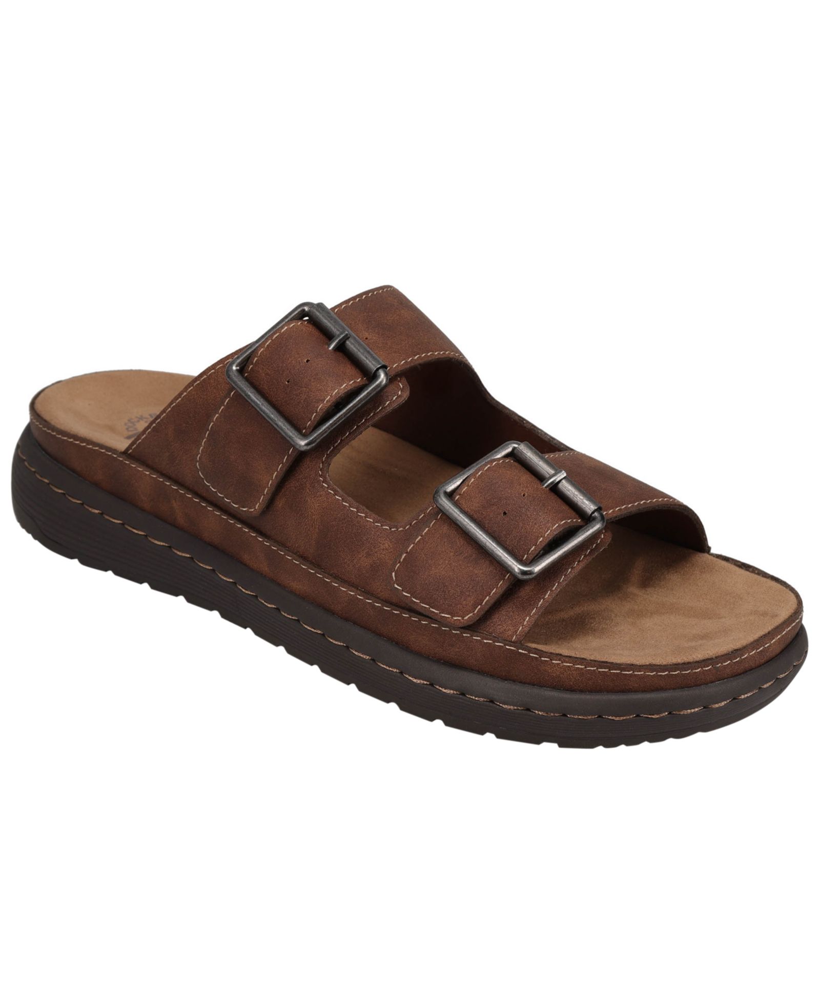 Dockers Men's Santorini Tumbled Open-Toe Buckle Sandals