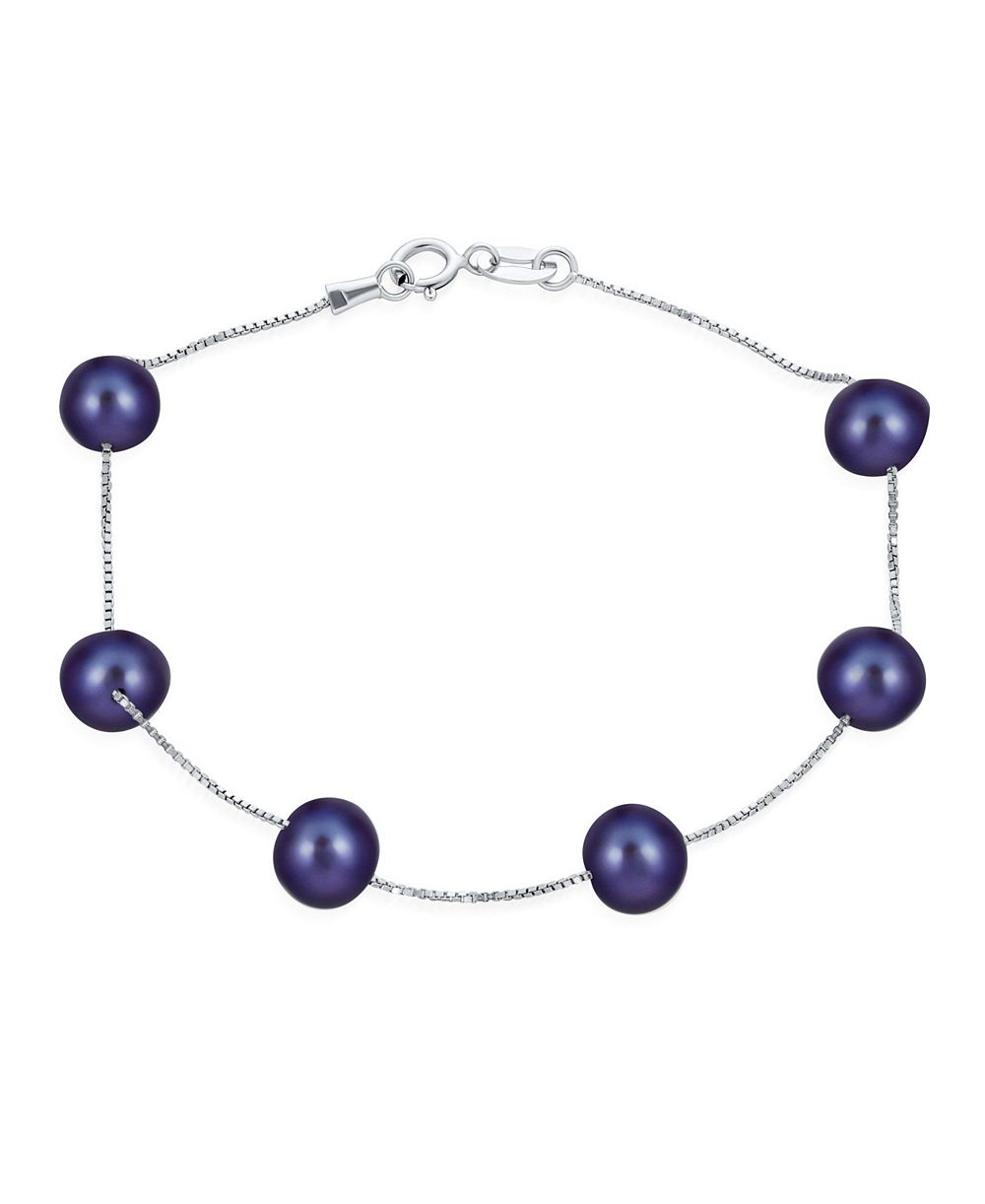Браслет Bling Jewelry с пресноводным жемчугом, позолоченное стерлинговое серебро .925, 7 - 8 Inch