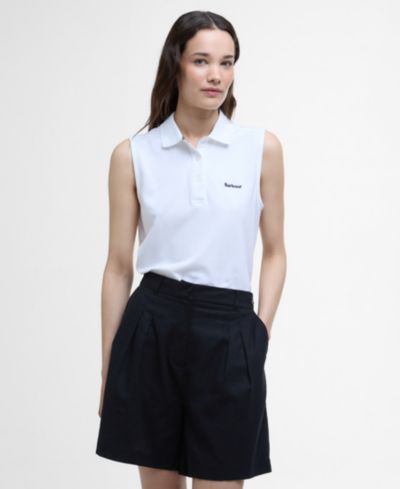 Barbour Women's Bowford Ribbed Collar Polo Top