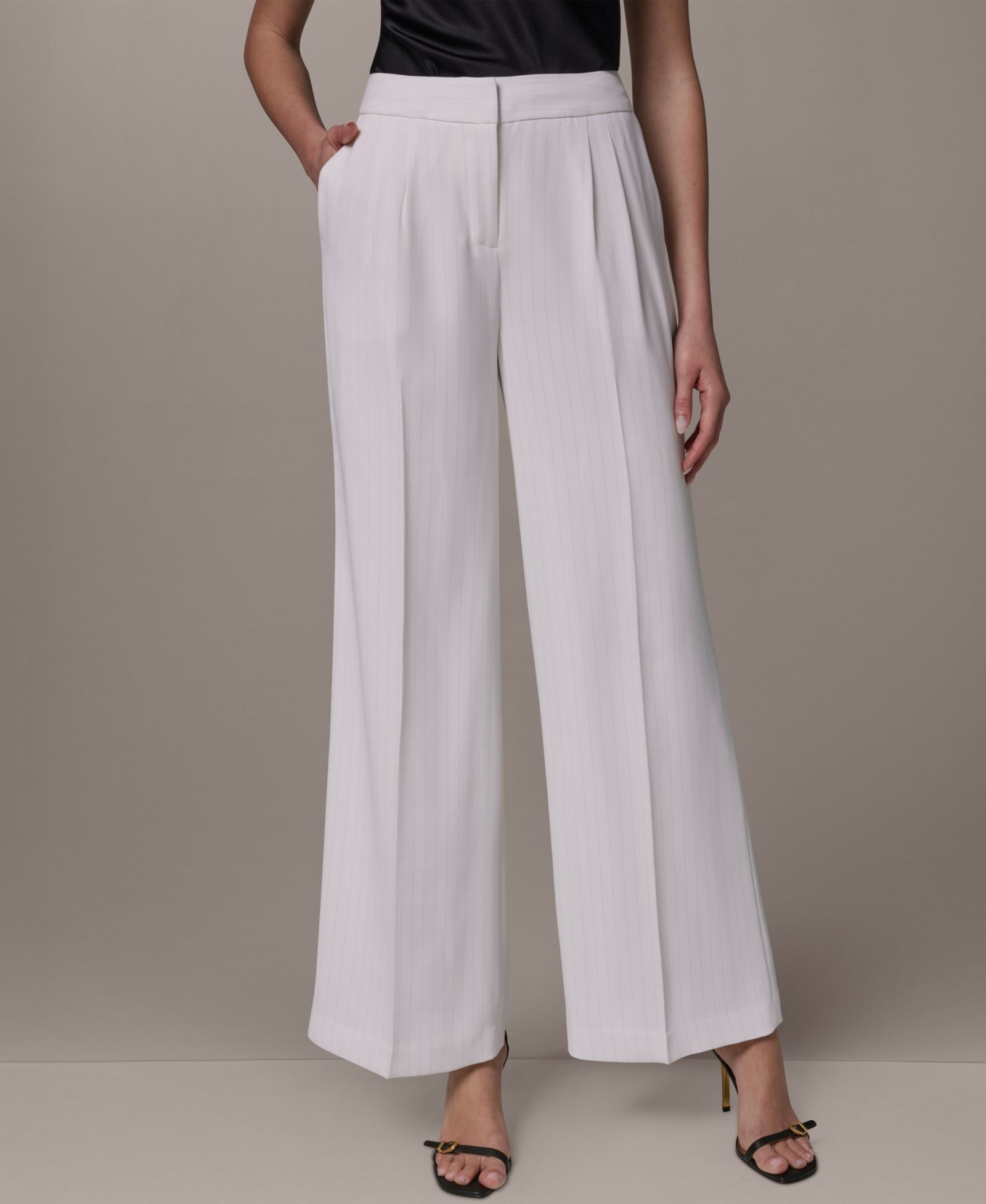 Donna Karan New York Women's High-Waist Wide-Leg Pants