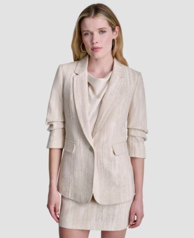DKNY Women's Long-Sleeve Notch Collar Blazer