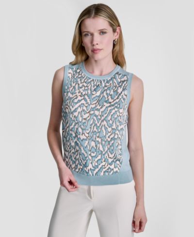Трикотажный топ DKNY Women's Sleeveless Printed