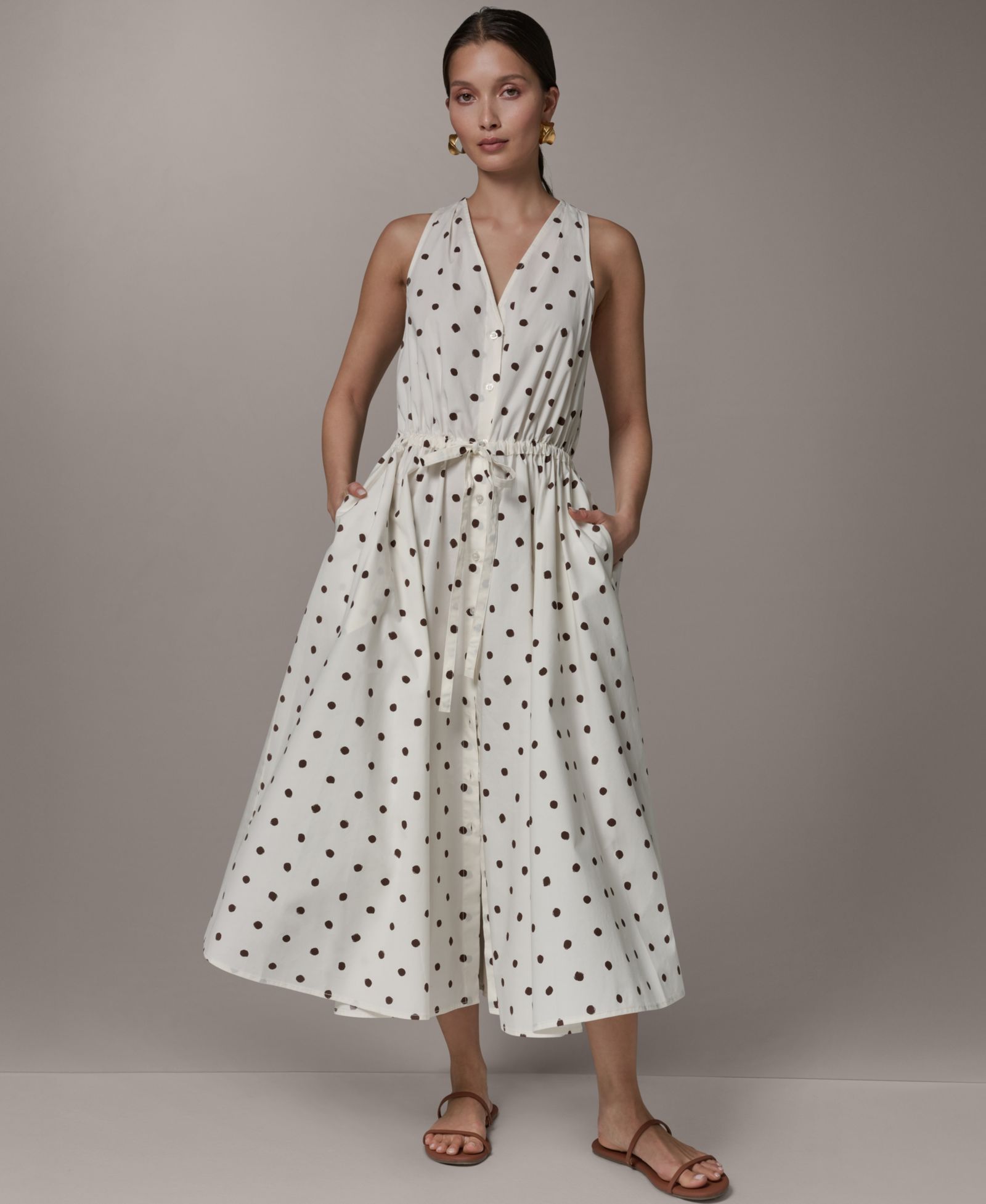 Женское платье Donna Karan Weekend Button-Front Midi