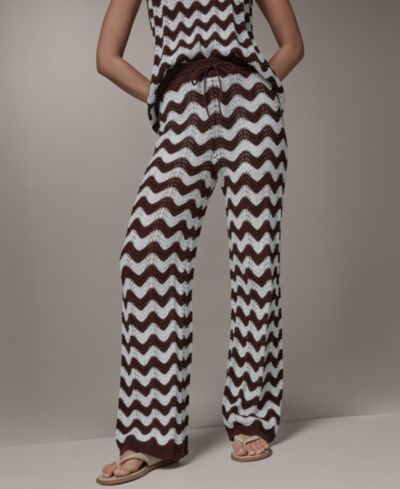 Женские брюки Donna Karan Weekend Scallop Stripe Pointelle