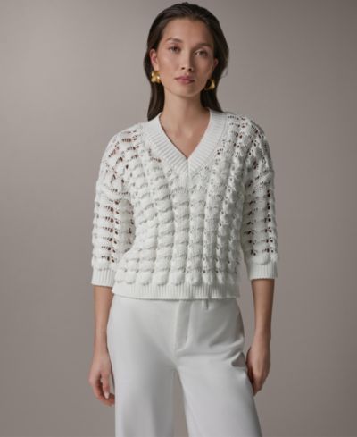 Женский свитер Donna Karan Weekend с V-образным вырезом