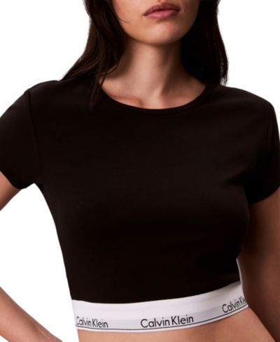 Calvin Klein Performance Женский укороченный футболка с коротким рукавом Modern