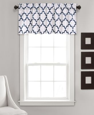 Lush Decor штора-валанс Bellagio Navy 52"W x 18"W