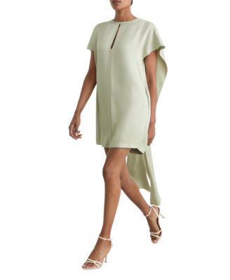 Женское мини-платье REISS Alice Cape-Detail Keyhole Neckline
