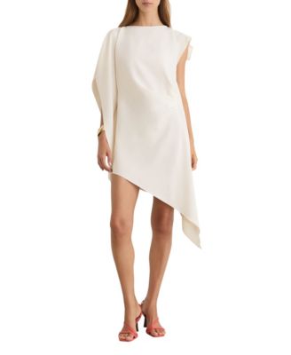 REISS Women's Athena Drape Detail Mini Dress
