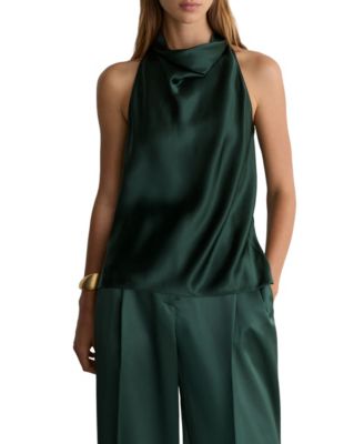 REISS Women's Kory Cowl Neck Silk Top