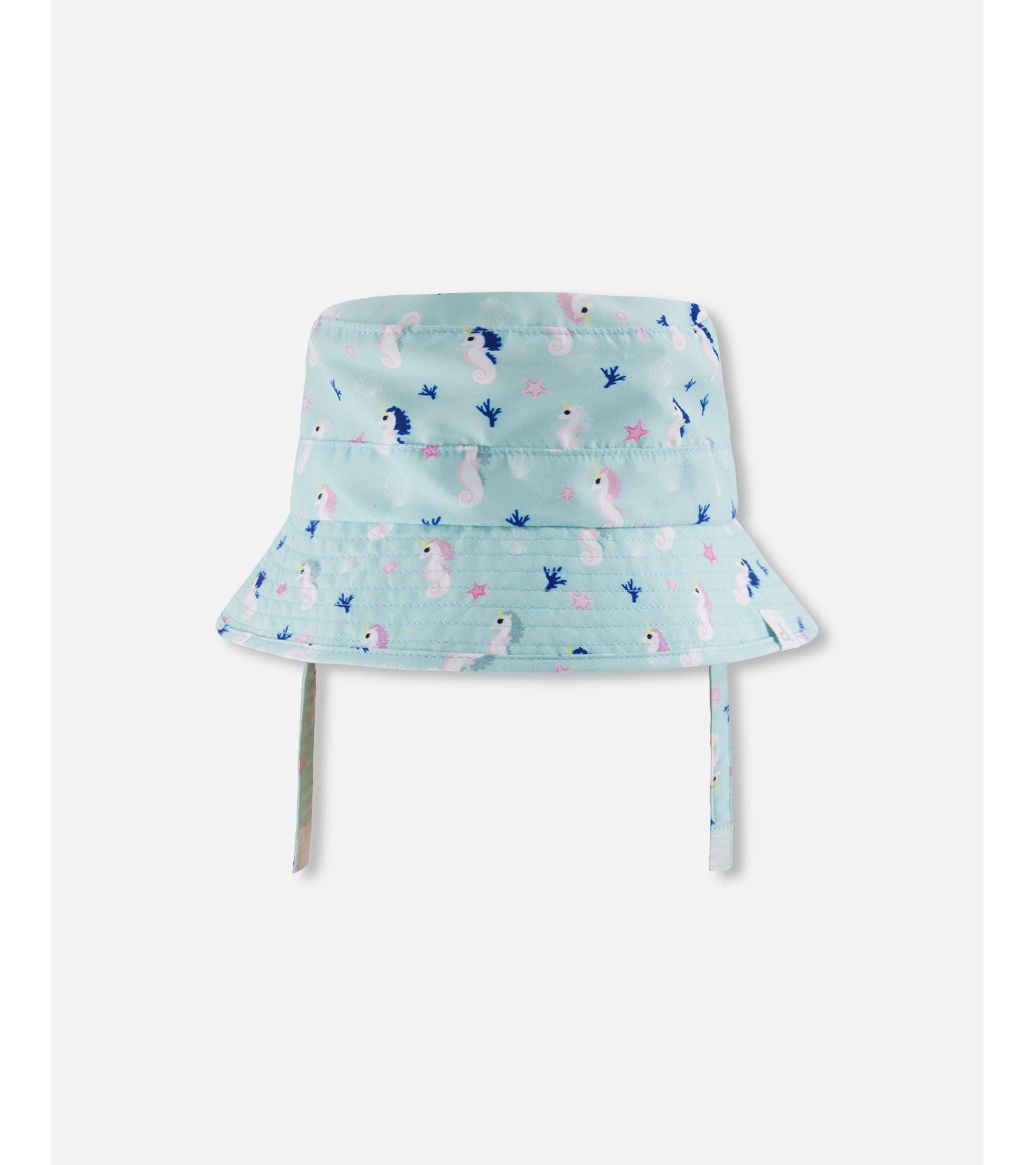Deux par Deux Toddler Beach Hat Seahorse Print