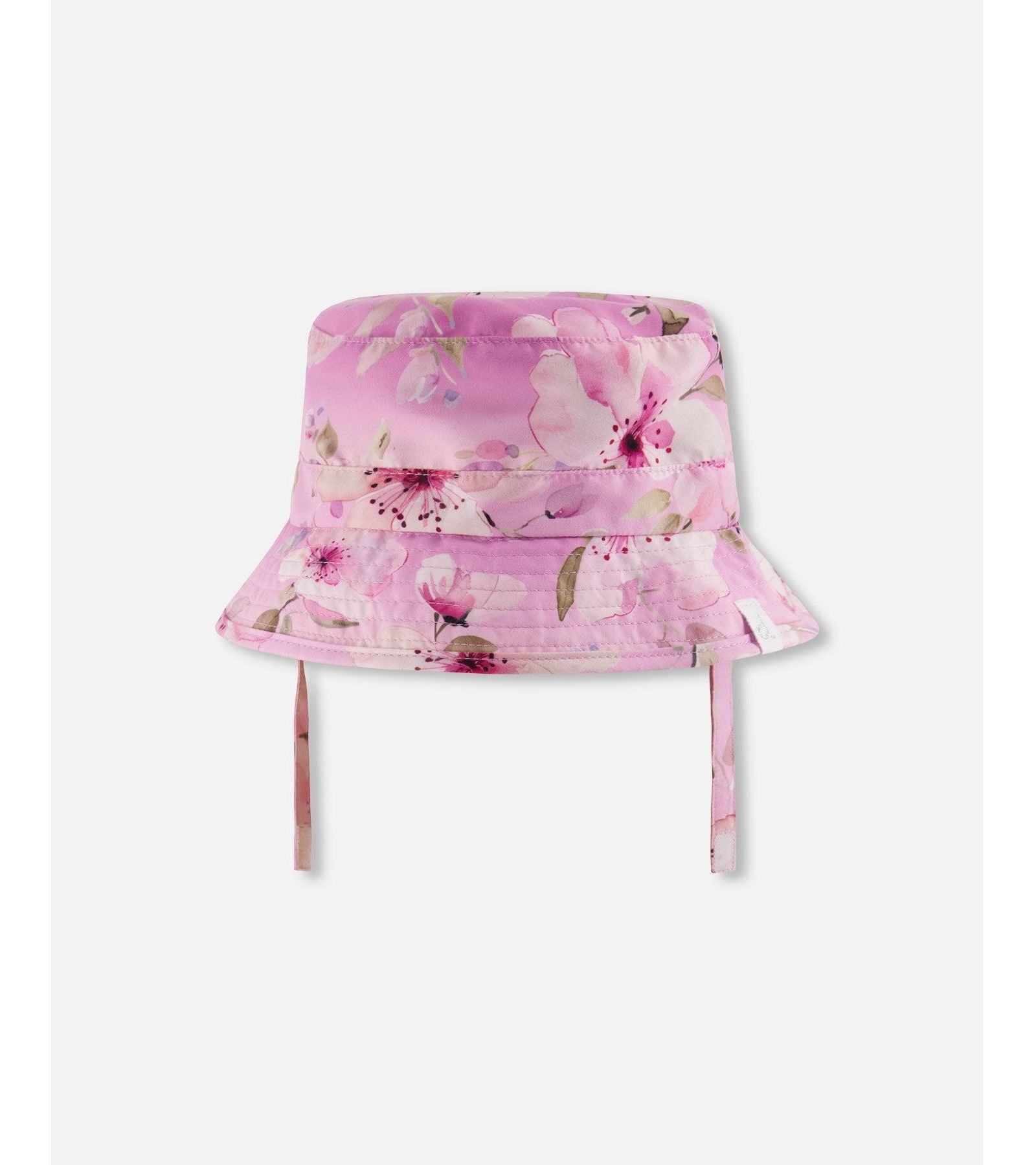 Deux par Deux Girl Beach Hat Flower Print - Toddler