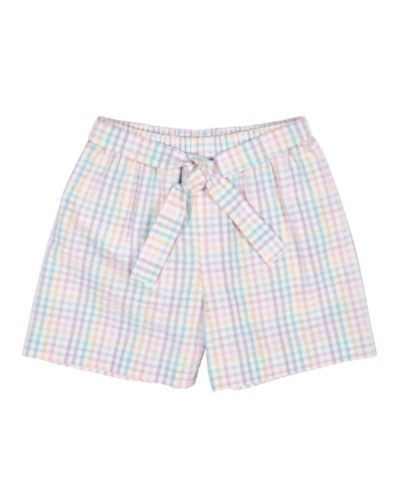 Шорты Florence Eiseman Toddler Girls Plaid Seersucker с завязками на талии