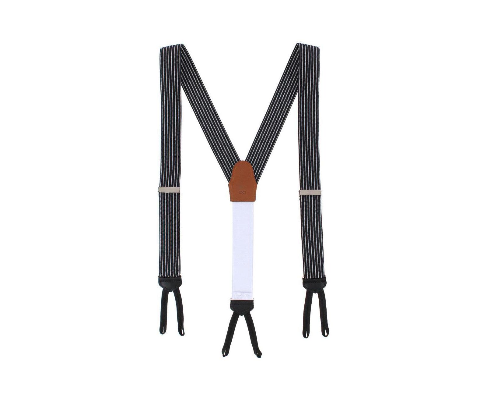 TRAFALGAR Men's Voltaire Chalk Stripe Elastic Formal End Suspenders