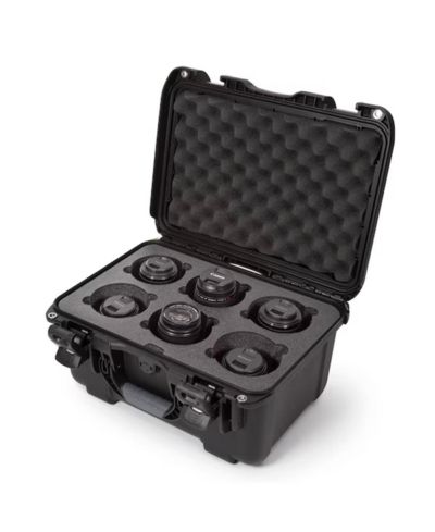 Nanuk Medium 918 Protective Case with Foam Insert for 6 Camera Lens, Black