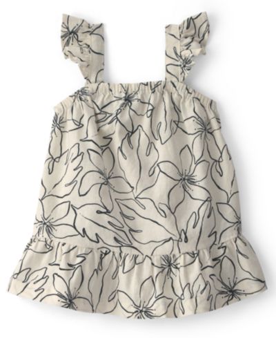 Carter's Baby Girls' Linen Blend Floral Dress