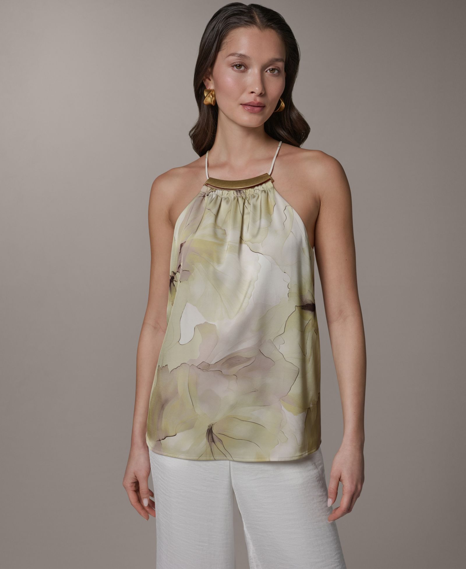 Женский топ Donna Karan New York Sleeveless Halter Neck