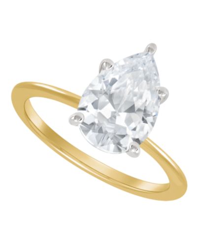 Помолвочное кольцо с одиночным бриллиантом IGI Certified Lab Grown (2-1/2 ct. t.w.) в 14k White Gold или 14k Two Tone Gold