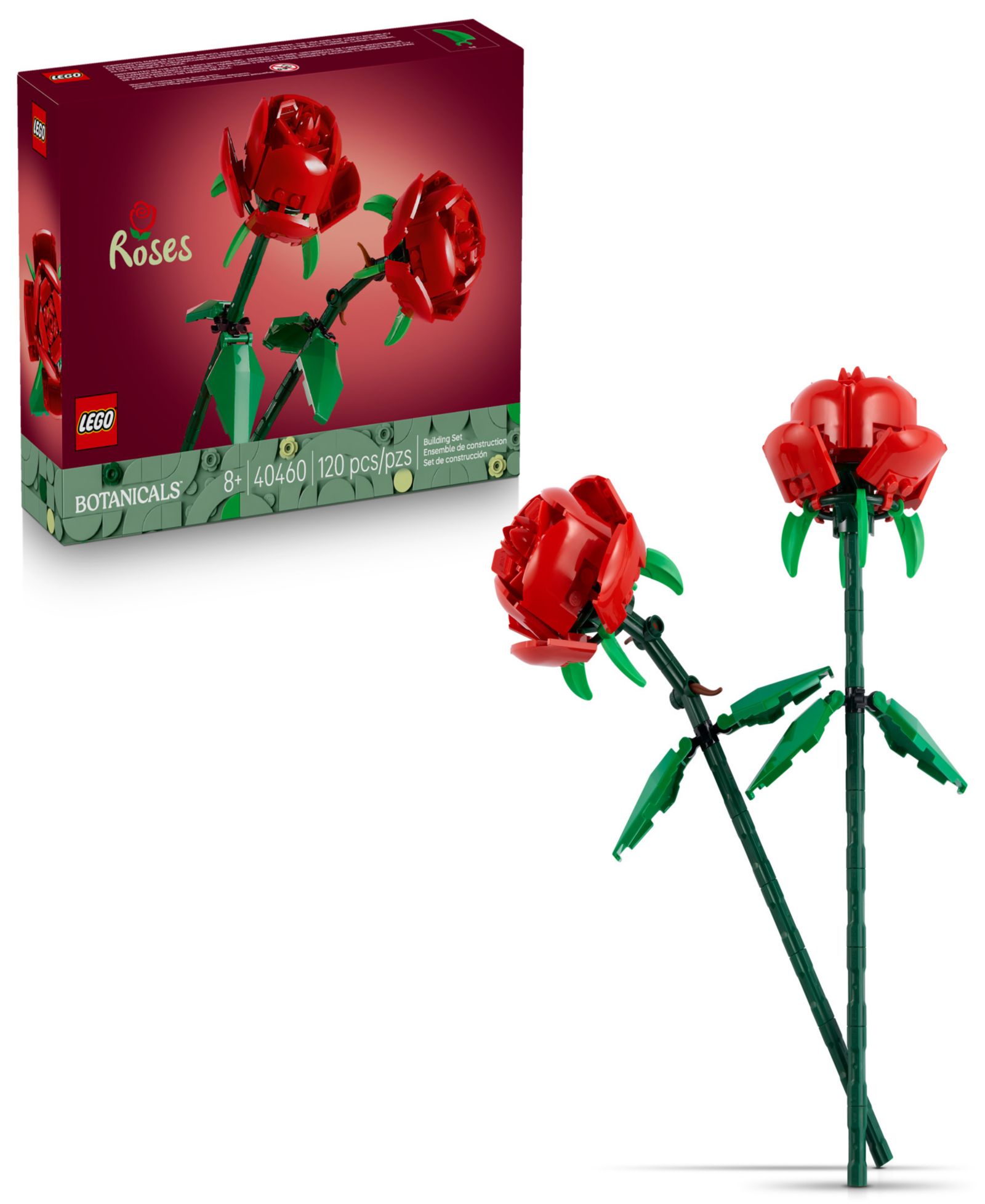 LEGO® Roses Botanical Collection Building Set 40460, 120 Pieces