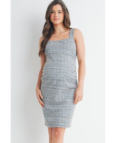 Женское платье Hello Miz Maternity Sleeveless Square-Neck Tweed Sheath
