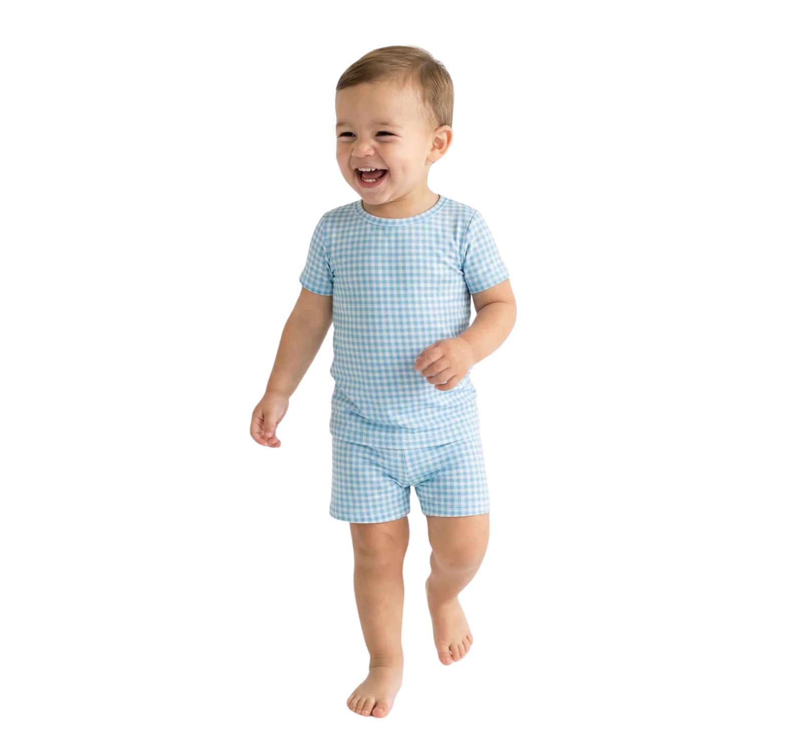 Motette Baby Boys Harbor Gingham Pajama Set