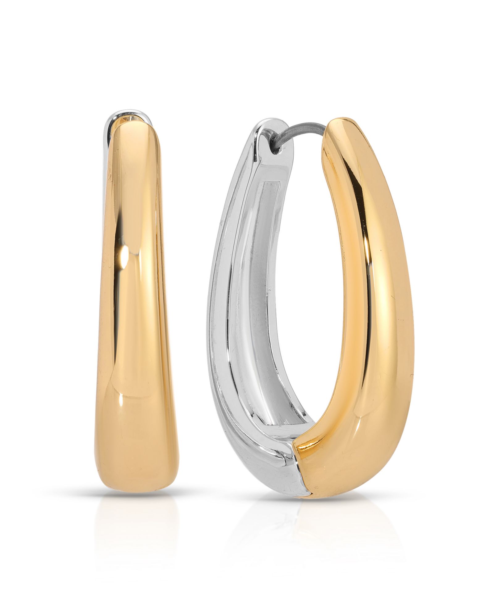 Серьги-кольца ETTIKA Mixed Metal Hoop