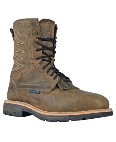 Мужские рабочие ботинки Hoss Boot Company HOSS Brisbee Lacer 8 Inch Distressed Lace Up Kiltie Composite Toe
