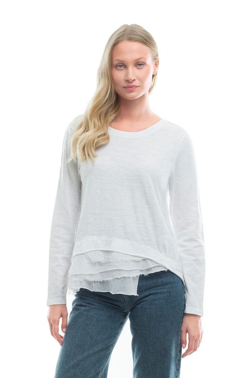 Женский топ WILT Boxy Mixed Fabric Hem
