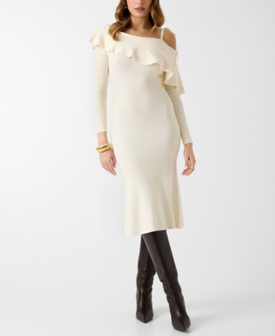 Женское трикотажное платье GUESS Long-Sleeve Off-The-Shoulder Ambrosia Rib
