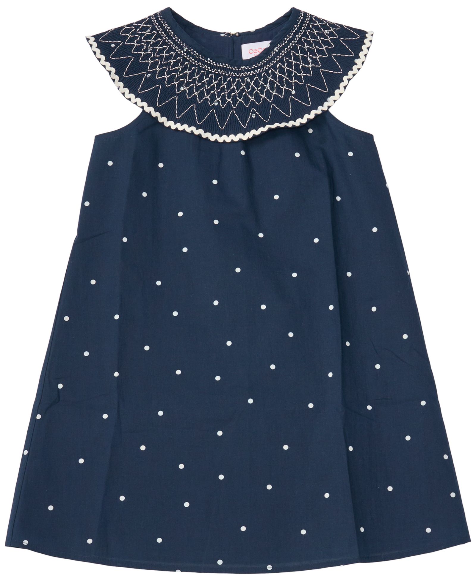CeCe Girls' 7-16 Smocked Collar Mini Dress
