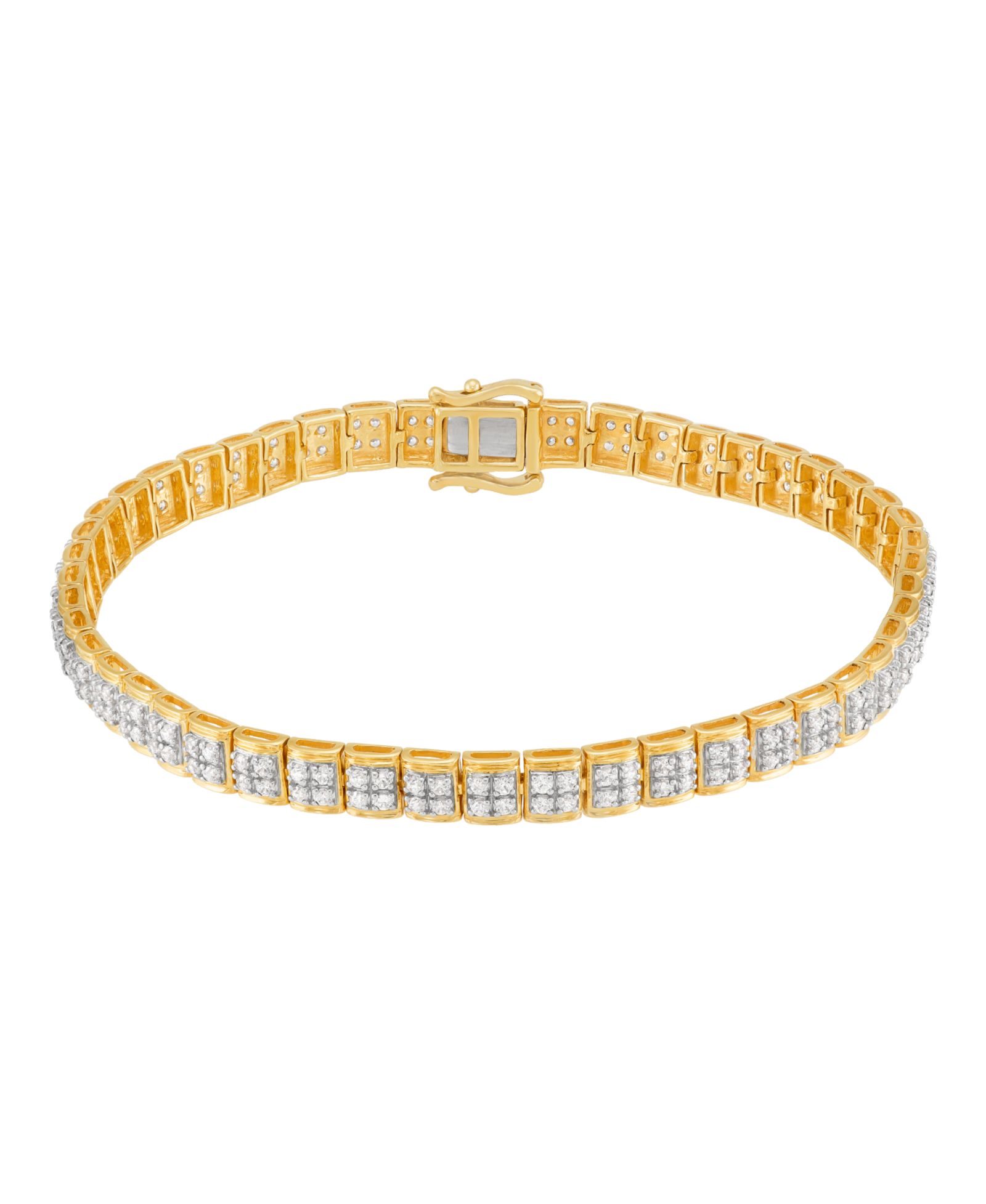 Браслет Grown With Love Lab Grown Diamond в 14k Yellow Gold Plated стерлинговом серебре