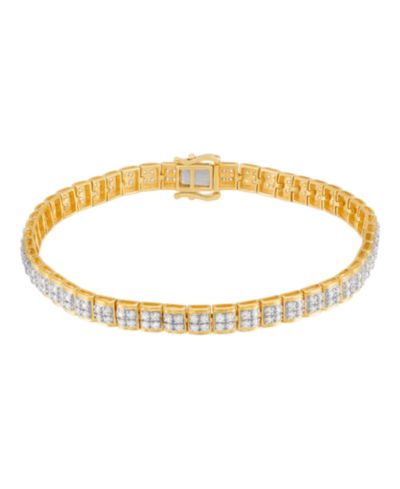 Grown With Love Lab Grown Diamond Bracelet (2 ct. t.w.) in 14k Yellow Gold Plated Sterling Silver