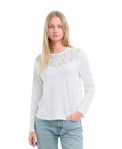 Женский топ Wilt с кружевной отделкой Henley