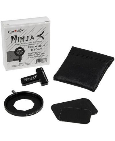 Fotodiox Ninja 55mm Magnetic Filter Adapter Kit Compatible with Android, iOS, Samsung Galaxy, iPhone, iPad and any tablet with a camera