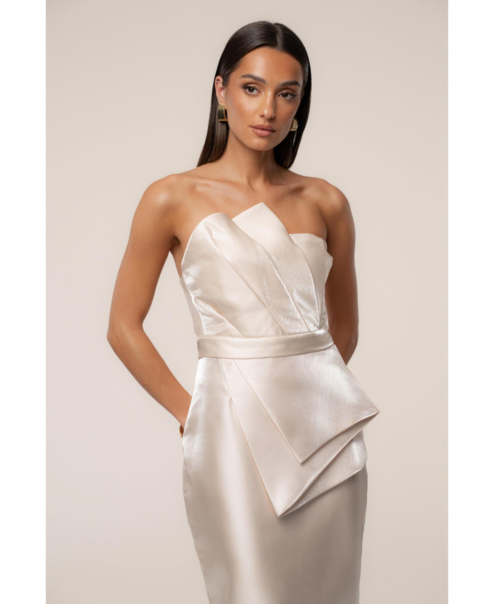 JLUXLABEL Women's Gala Pleated Top